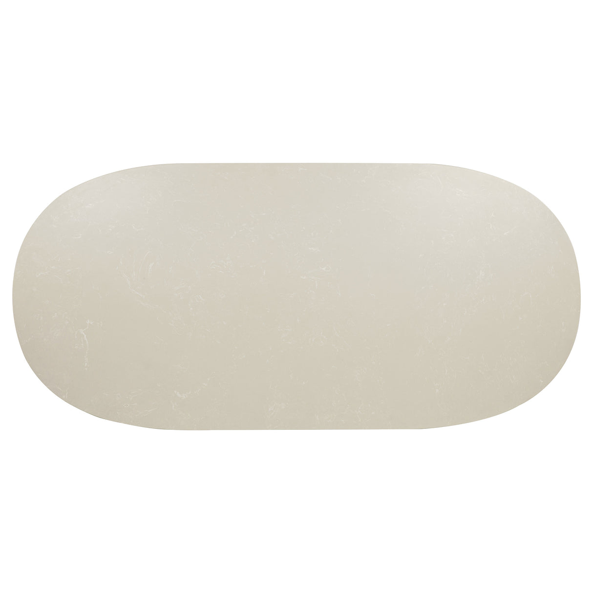 Lucaire 84" Cultured Marble Top Dining Table, Honed Cream