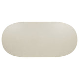 Lucaire 84" Cultured Marble Top Dining Table, Honed Cream