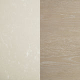 Lucaire 84" Cultured Marble Top Dining Table, Honed Cream