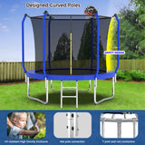 Trampoline With Basketball Hoop, Astm Approved Reinforced Type Outdoor Trampoline With Enclosure Net - Trampolines - Alpine Outlets