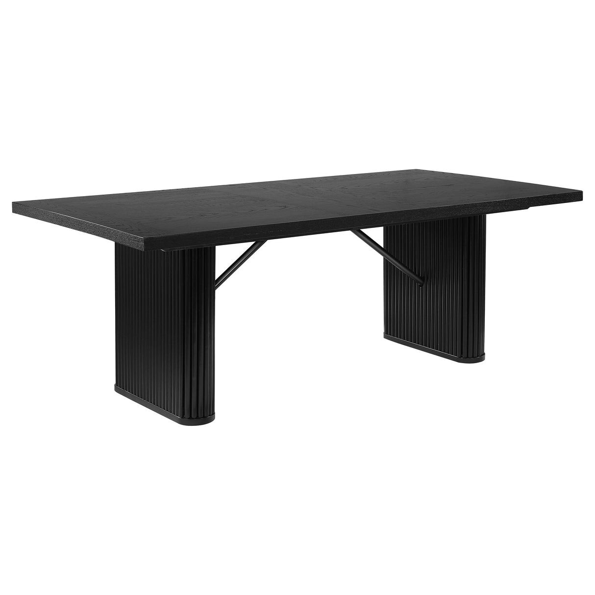 Catherine 5-Piece Black Dining Table Set with Grey Chairs