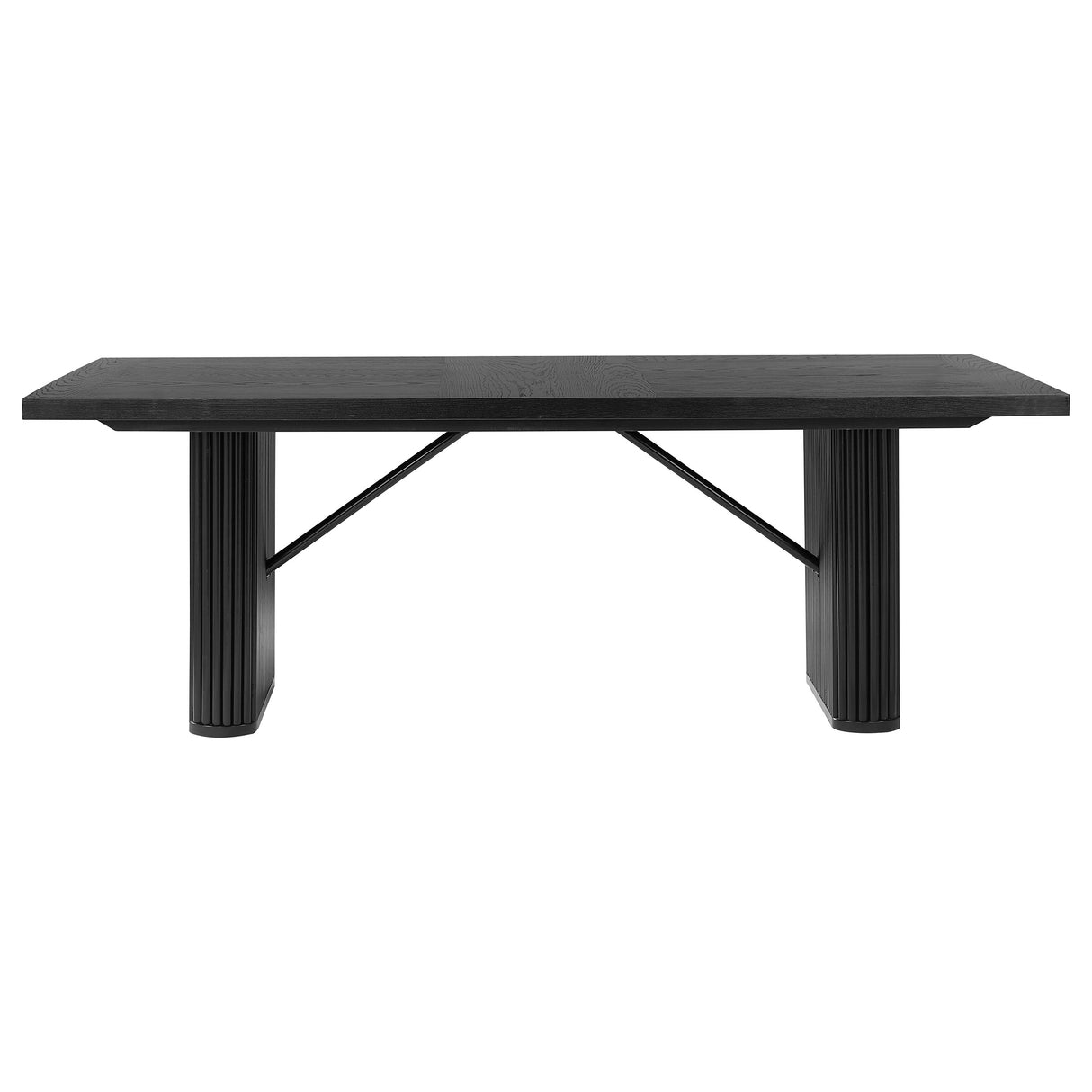 Catherine 5-Piece Black Dining Table Set with Grey Chairs