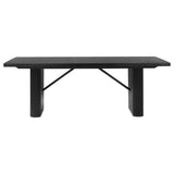 Catherine 5-Piece Black Dining Table Set with Grey Chairs