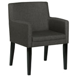 Catherine 5-Piece Black Dining Table Set with Grey Chairs
