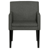 Catherine 5-Piece Black Dining Table Set with Grey Chairs