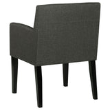 Catherine 5-Piece Black Dining Table Set with Grey Chairs