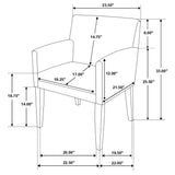 Catherine 5-Piece Black Dining Table Set with Grey Chairs