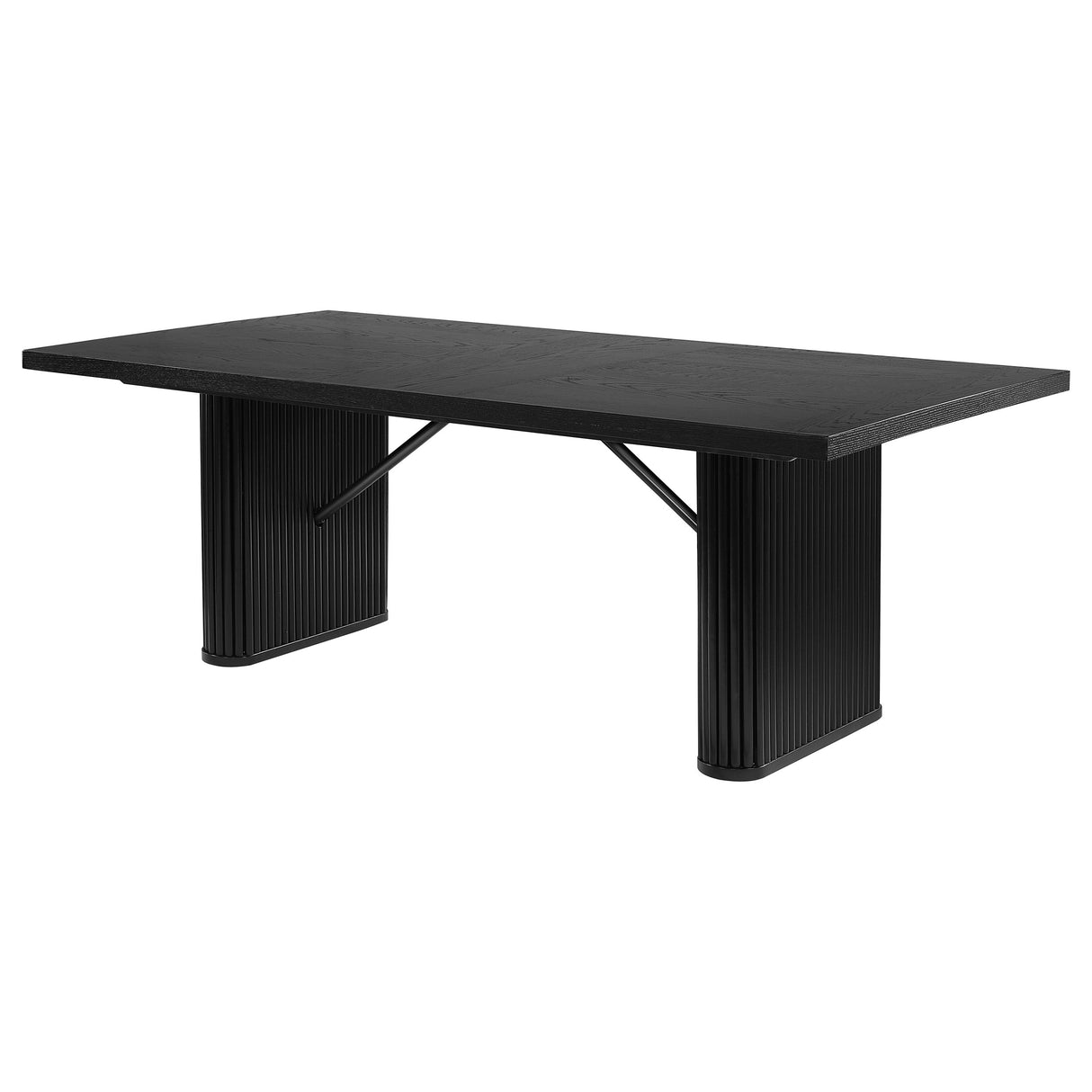 Catherine Rectangular 84-Inch Wood Dining Table Black