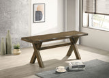 Alston 47-Inch Solid Wood Dining Bench, Knotty Nutmeg