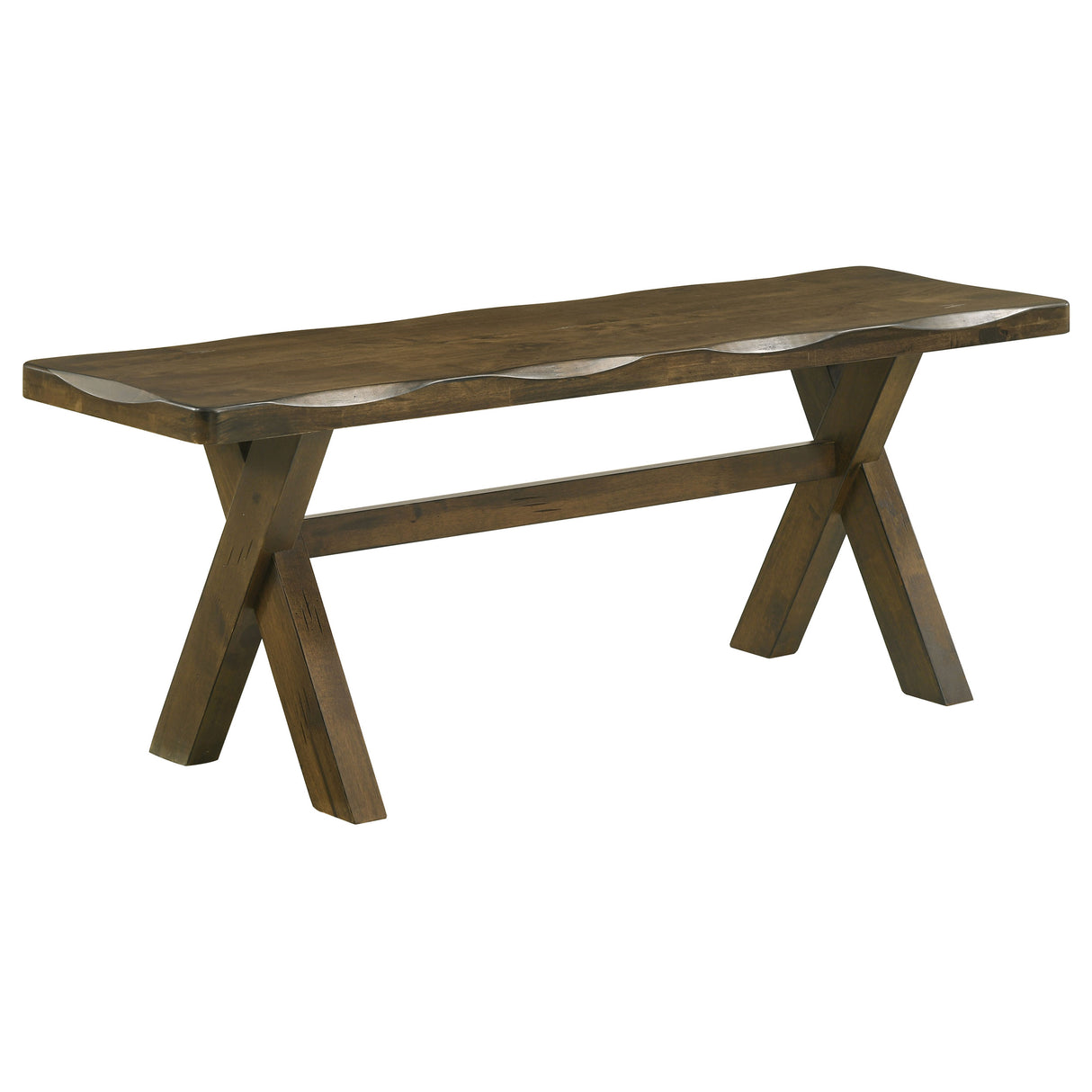 Alston 47-Inch Solid Wood Dining Bench, Knotty Nutmeg