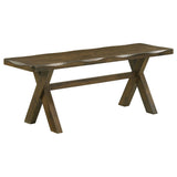 Alston 47-Inch Solid Wood Dining Bench, Knotty Nutmeg
