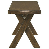 Alston 47-Inch Solid Wood Dining Bench, Knotty Nutmeg