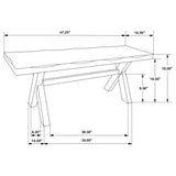 Alston 47-Inch Solid Wood Dining Bench, Knotty Nutmeg