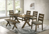 Alston 47-Inch Solid Wood Dining Bench, Knotty Nutmeg