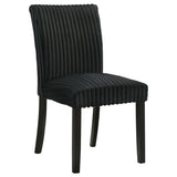 Dermott Upholstered Parson Dining Side Chair Black (Set of 2)