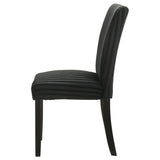 Dermott Upholstered Parson Dining Side Chair Black (Set of 2)