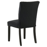 Dermott Upholstered Parson Dining Side Chair Black (Set of 2)