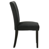 Dermott Upholstered Parson Dining Side Chair Black (Set of 2)
