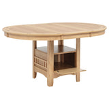 Lavon 5-Piece Oval Extension Dining Set Light Oak