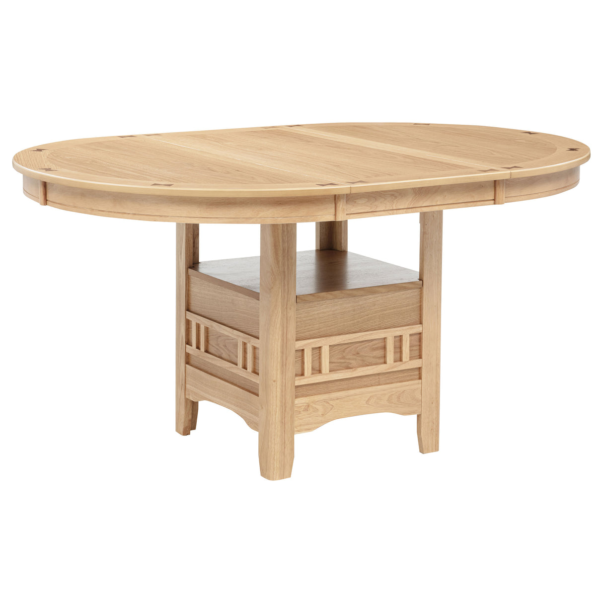 Lavon 5-Piece Oval Extension Dining Set Light Oak
