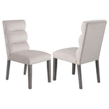 Carla Velvet Upholstered Dining Side Chair Stone