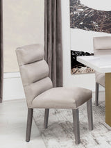 Carla Velvet Upholstered Dining Side Chair Stone