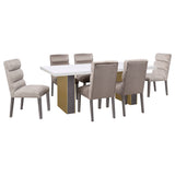 Carla Velvet Upholstered Dining Side Chair Stone