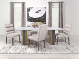 Carla Velvet Upholstered Dining Side Chair Stone