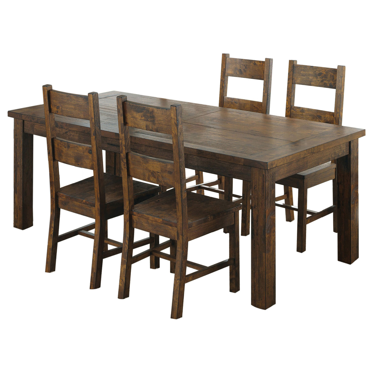 Coleman 5-Piece Rustic Golden Brown Dining Set
