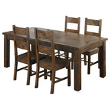 Coleman 5-Piece Rustic Golden Brown Dining Set