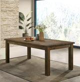 Coleman Rectangular 79-inch Dining Table, Rustic Golden Brown