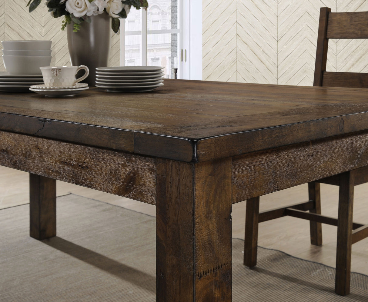 Coleman Rectangular 79-inch Dining Table, Rustic Golden Brown