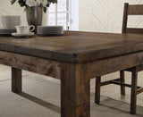 Coleman Rectangular 79-inch Dining Table, Rustic Golden Brown