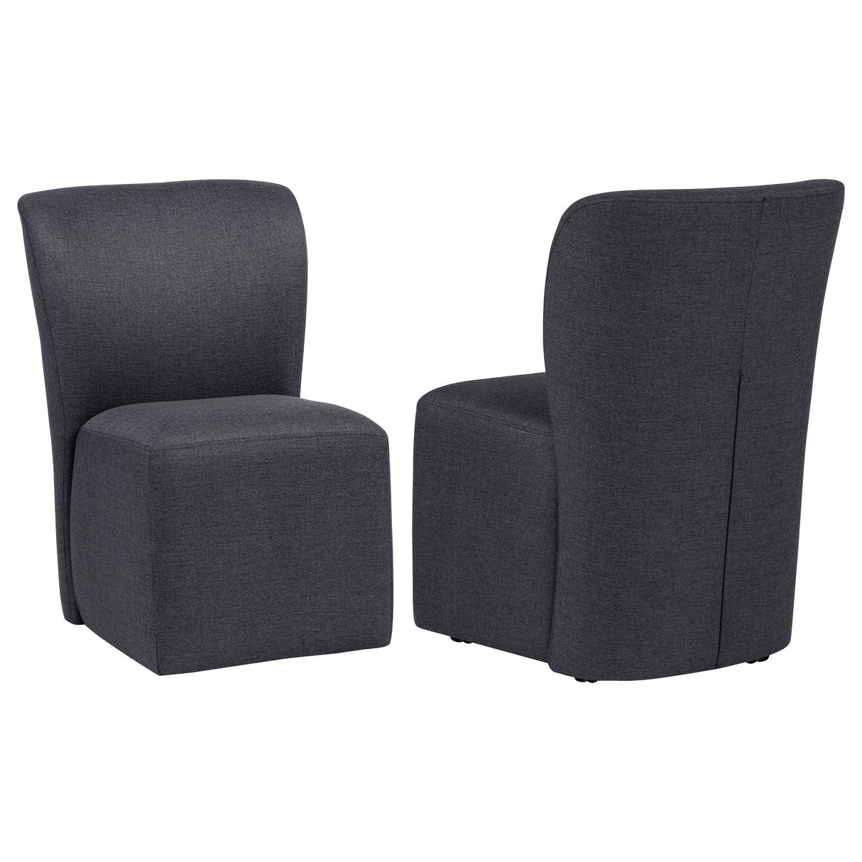 Jaelynn Charcoal Upholstered Parsons Dining Chair, Set of 2