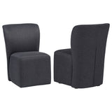 Jaelynn Charcoal Upholstered Parsons Dining Chair, Set of 2