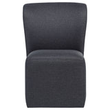 Jaelynn Charcoal Upholstered Parsons Dining Chair, Set of 2