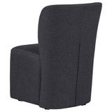 Jaelynn Charcoal Upholstered Parsons Dining Chair, Set of 2