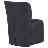 Jaelynn Charcoal Upholstered Parsons Dining Chair, Set of 2