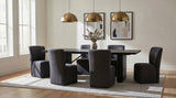 Jaelynn Charcoal Upholstered Parsons Dining Chair, Set of 2