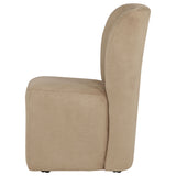 Jaelynn Tan Upholstered Parsons Dining Chair with Casters, Set of 2