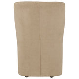 Jaelynn Tan Upholstered Parsons Dining Chair with Casters, Set of 2