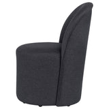 Aubrey Charcoal Upholstered Barrel Dining Side Chairs, Set of 2