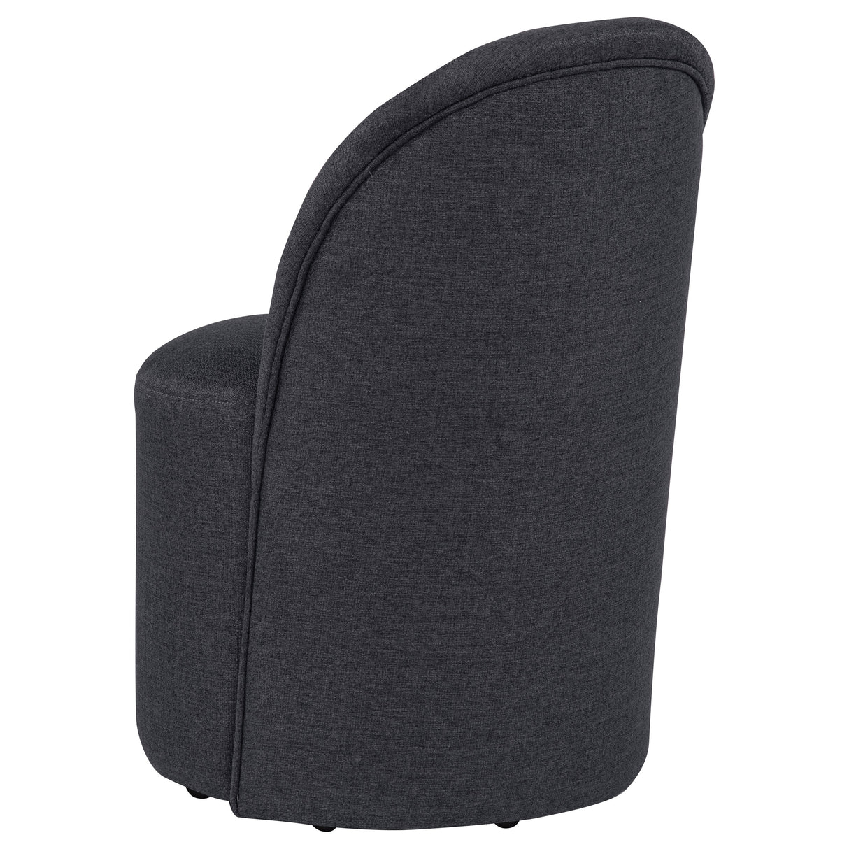 Aubrey Charcoal Upholstered Barrel Dining Side Chairs, Set of 2