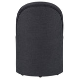 Aubrey Charcoal Upholstered Barrel Dining Side Chairs, Set of 2
