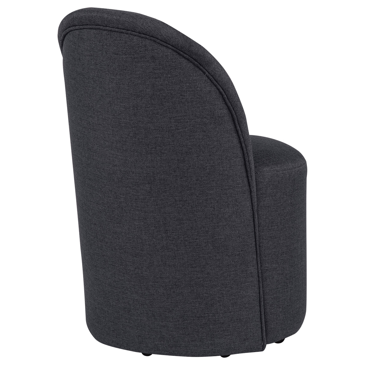 Aubrey Charcoal Upholstered Barrel Dining Side Chairs, Set of 2