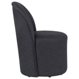 Aubrey Charcoal Upholstered Barrel Dining Side Chairs, Set of 2