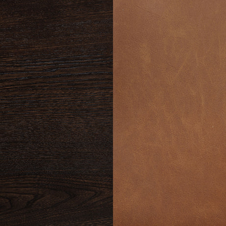 Tegan Faux Leather Counter Height Chair Cognac - Set of 2