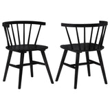 Jeffries Windsor Wood Dining Side Chair Black Set of 2