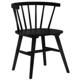 Jeffries Windsor Wood Dining Side Chair Black Set of 2
