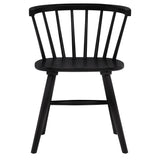Jeffries Windsor Wood Dining Side Chair Black Set of 2